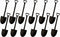 Mini Shovel Shape Disposable Plastic Dessert Spoons, Black, 100 Count