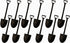 Mini Shovel Shape Disposable Plastic Dessert Spoons, Black, 100 Count
