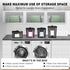 4 Pack Zingbee Laundry Detergent Containers & Dryer Sheet Holder with Black Lids, Scoops & Labels - Plastic Laundry