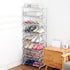 Closet (3-Tier, Small Shoe Rack, Narrow Stackable Shoe Shelf Organizer for Entryway, Doorway and Bedroom White)