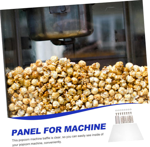 Ciieeo Protective Baffle for Automatic Popcorn Machine, Clear Panel Accessories for Household Popcorn Maker