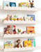 Seocry Scalloped Wall Bookshelves for Nursery, Floating Wooden Book Shelves for Kids Room,