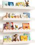 Seocry Scalloped Wall Bookshelves for Nursery, Floating Wooden Book Shelves for Kids Room,