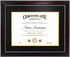 GraduatePro 8.5x11 Diploma Frame with Black Over Gold Mat, CPA License Frame, UV Protection Acrylic, Mahogany with Gold