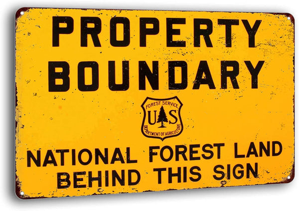 Vintage Reproduction Metal Sign Wall Decor, National Forest Tin Sign, 8 x 12 inches