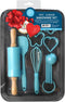R&M International 2246 Junior 12-Piece Bakeware Set, Includes Pan, Rolling Pin, Tools, Cookie Cutters