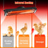 17.5 Inch 300W 10000H Extra Long Heat Lamp for Chickens, Carbon Fiber Chicken Coop Heater for Winter, Adjustable Temp