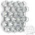 Homazing Set 24 of Hexagon Glass Spice Jars with Shaker Lids and Labels for Refrigerator, Kitchen, RV Travel Trailer