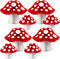 8PCS Mushroom Honeycomb Decor Mushroom Shaped Tissue Paper Pom Decorations for Jungle