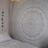 Popular Handicrafts Hippie Tapestry Wall Hanging, 54 x 82 Inches, Silver, Bohemian Mandala