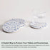 Set 6 of Floral Blue and White Coasters with Holder, Absorbent Ceramic Drink Coasters with Cork Backing for Table