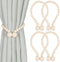KLOGTSIND Magnetic Curtain Tiebacks, Curtain Tie Backs for Curtains 4 Pack, Wood