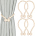 KLOGTSIND Magnetic Curtain Tiebacks, Curtain Tie Backs for Curtains 4 Pack, Wood