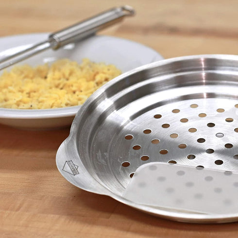 Stainless-Steel Spaetzle Lid and Scraper, Dumpling Maker