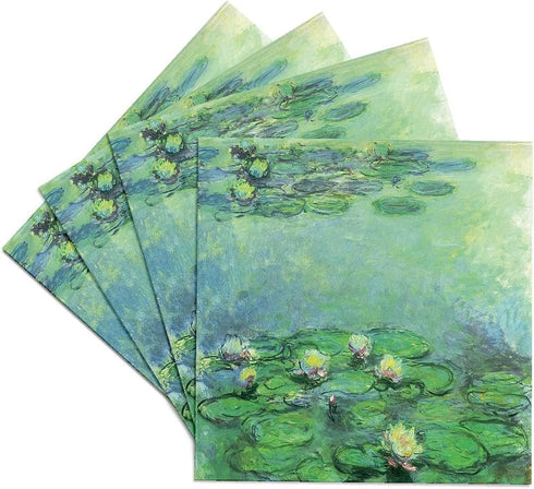 3dRose CST_126641_3 Water Lilies No 2 by Claude Monet, 1914-1917, Set of 4 Ceramic Tile Coasters