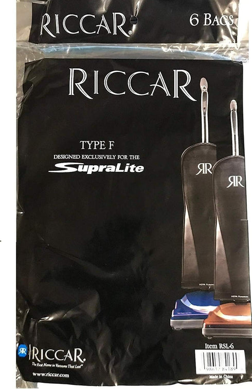 Riccar Supra Lite Upright Vacuum Bags, Designed for Simplicity Freedom Lightweight Uprights