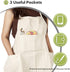 Professional Bib Apron by conda, 100% Cotton Canvas, Waterproof, 31inch x 27inch, 3 Pockets for Adults