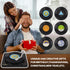 Funny Retro Record Coasters for Drinks, Set of 6 Vinyl Player Holder for Music Lovers, Conversation Piece Drink Coasters