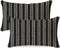 PANDICORN 12x20 Outdoor Lumbar Throw Pillow Covers Set of 2, Black Geometric