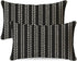 PANDICORN 12x20 Outdoor Lumbar Throw Pillow Covers Set of 2, Black Geometric