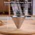 Small Size Pour Over Coffee Dripper CAMPINGLIFE Reusable Stainless Steel Pour Over Coffee Maker Coffee Strainer Slow Drip Paperless Coffee Filter for 1-2 Cup(Silver)