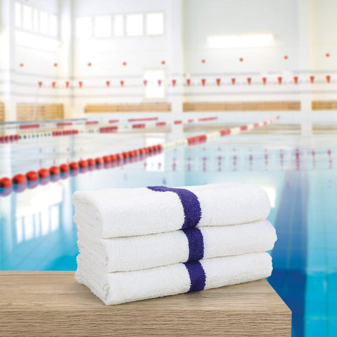 Pack 6 100% 22 44 Arkwright White Bath Gym Towel - of - Bulk Cotton Soft Quick Dry Sweat Absorbent Hotel Quality Towels