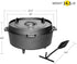 Pre-Seasoned Cast Iron Dutch Oven: 4.5 Quart Deep Pot with Skillet Lid for Camping, BBQ, and Campfire Cooking