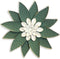 Metal Flower Wall Art Decor, 10" Rustic Modern Antique Floral Sculpture, Distressed Iron Wall Hanging for Home