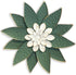 Metal Flower Wall Art Decor, 10" Rustic Modern Antique Floral Sculpture, Distressed Iron Wall Hanging for Home