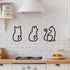 Ferraycle 3 Pieces Black Cat Metal Wall Art, Wire Sign Decor for Kitchen, Restaurant, Christmas Cat Lover Gifts