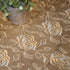 33 inch SUTAVIA Lace Rose Fabric Round Tablecloth Gold Floral Coffee Table Cover Classic Dustproof Table Protector