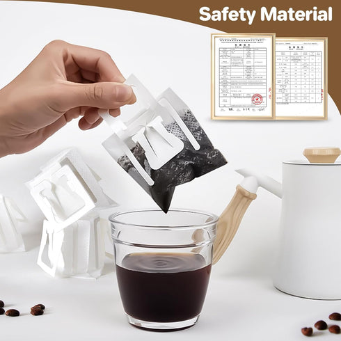 CARGEN Portable Coffee Filter Paper Bag, Disposable Hanging Ear Side Drip Coffee Filters Bag (50PCS)