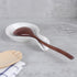 Ceramic Spoon Rest for Kitchen, Heat Resistant Utensil Holder for Countertop, Dishwasher Safe, Blue (White)