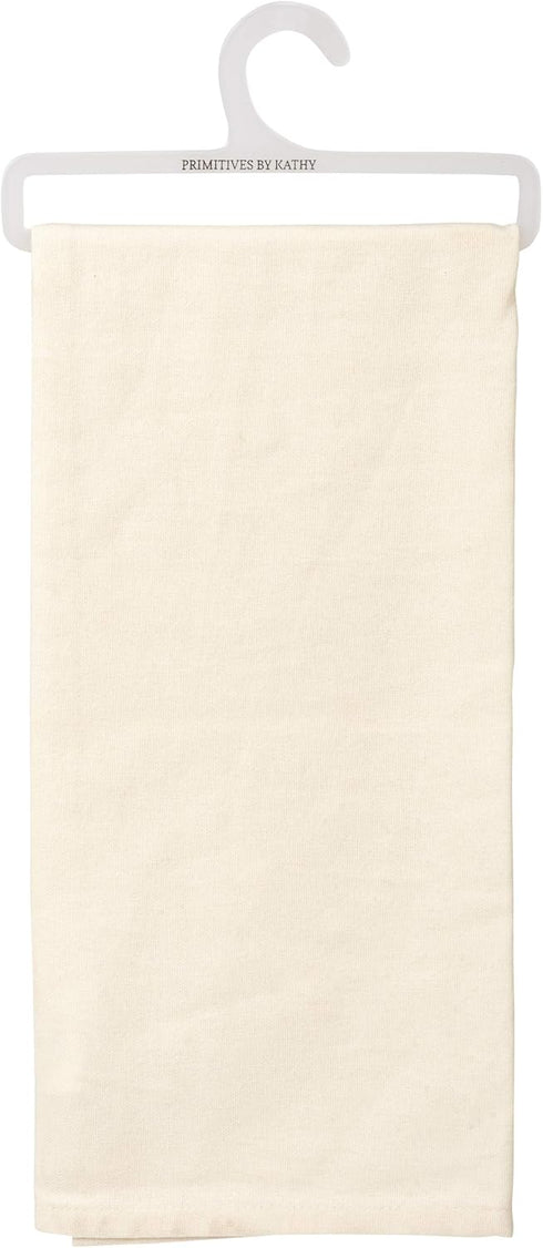 Primitives by Kathy 33139 Screen-Printed Dish Towel - 18 x 26-Inches, Just Want to Be a Cat Mom