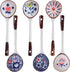 Soup Spoon, Asian Ceramic Spoons with Long Handle, Japanese Soup Spoon Set of 6 for Ramen, Wonton, Dumplings