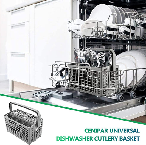 Cenipar Universal Dishwasher Silverware Replacement, 2 in 1 Utensil Basket with Handle