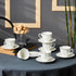 Set 6 12 Set (3 oz) KARACA an Turkish Coffee Cup for People - Piece Cups with Saucers - Small Porcelain Espresso