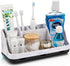 Marble Bathroom Countertop Organizer, Detachable 7 Slots for Kids Electric Toothbrush and Toothpaste Storage