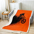 Castle Fairy Dirt Bike Throw Blanket Extreme Sports Theme Fleece Blanket Motorcycle