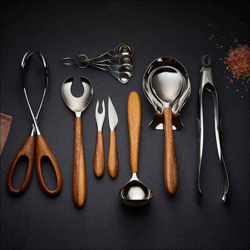 nambe Curvo Kitchen Ladle | 12.5 Inch Ladle for Serving Soups, Stews, and Sauces, Stainless Steel