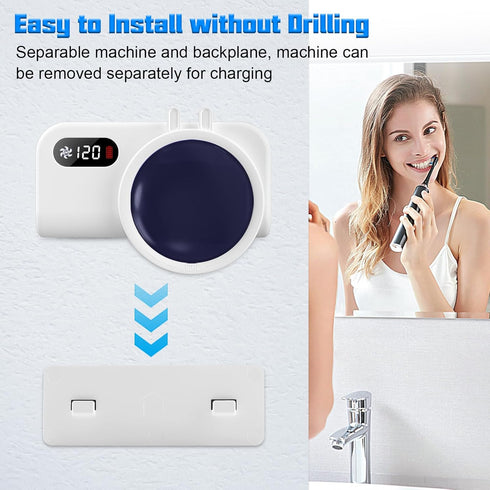 99.9% TAISHAN UV Sanitizer Toothbrush CasePortable Mini Toothbrush Holder with Fan Drying Function,Kills of GermsFits