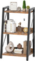 HOOBRO Ladder Shelf, 3-Tier Bookshelf, Corner Bookcase, Small Bookshelf with Metal Frame,