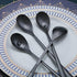 Black Long Handle Spoon, Coffee Stirrers, Premium Stainless Steel Ice Tea Spoons, Ice Cream Spoon, Cocktail Stirring