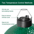 Cast Iron Cap for Big Green Egg Dual Function Metal Top, Daisy Wheel Chimney Cap for M/L/XL/XXL Big Green Egg