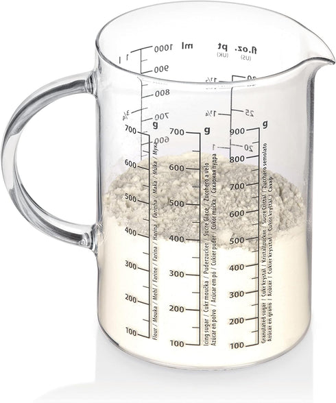 Tescoma Measuring Jar for 30oz, 1.0 Litre, Made of Glass, 630434.00