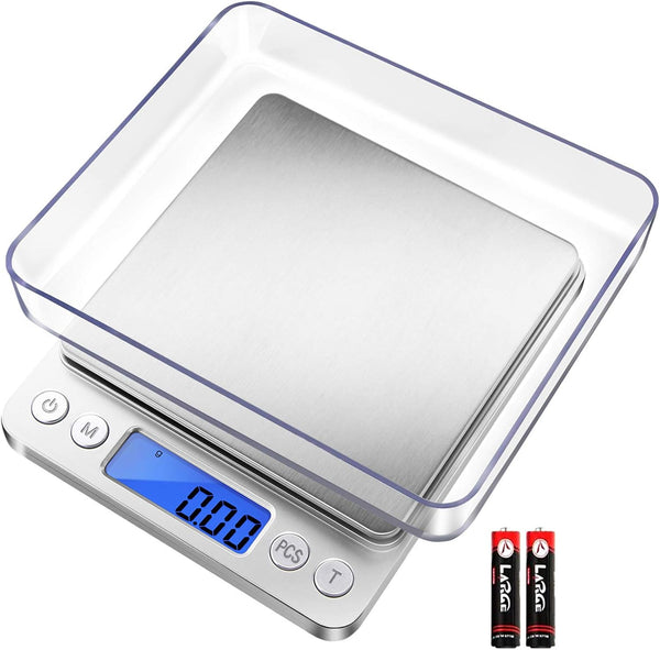 Fuzion Digital Gram Scale, .01 Gram Accuracy, 500g Small Jewelry Scale for Herb, Powder, Gold, Coin