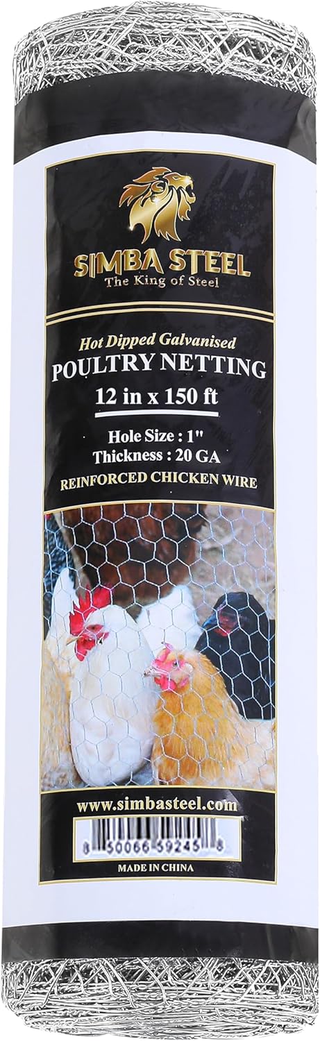 Chicken Wire 12 in x 150 FT x 1 Mesh x 20GA