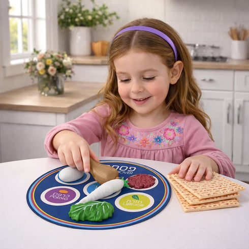 Set Rite Lite Passover Vinyl Seder Plate Food Play Pesach Seder Jewish Holiday Party Favor Matzah Dish Table Decoration