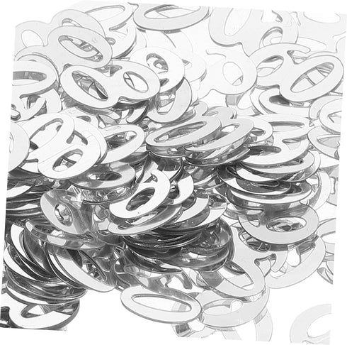 AMOSFUN 1200pcs Number 60 Sequins Confetti for 60th Birthday Party Decoration, Silver