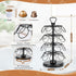 K Cup Holders Carousel, Coffee Pods Storage Organizer Stand (Black, 32 Pods Capacity K/D Design)